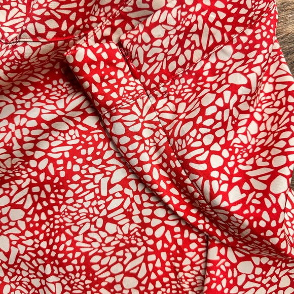 LOFT Vibrant Red and Cream Maxi Skirt - Picture 4 of 4